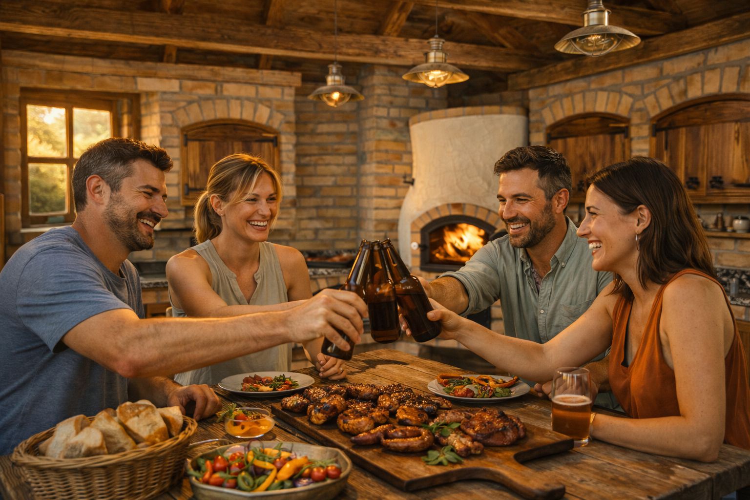 jedlo pripravene v zahradnej kuchyni